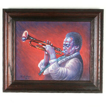 &quot; Miles Davis &quot; Par Anthony Sidoni 2001 Signée Huile Peinture 15 1/2 &quot; x18 &quot; - $8,572.27