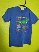 Vintage Boys Graphic Shirt Alabama Swamp Creatures 1997 90s Small Gator Turtle - £19.58 GBP