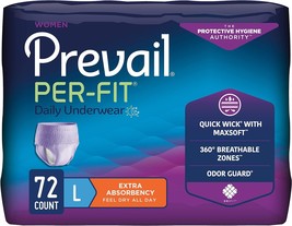 Prevail Per-Fit Protective Underwear for Women, Large, 72 Count - £69.53 GBP