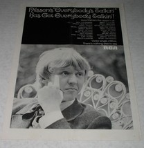 Harry Nilsson Cash Box Magazine Photo Ad Vintage 1968 Everybody&#39;s Talkin... - $19.99