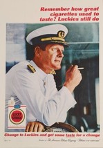 1962 Print Ad Lucky Strike Cigarettes Naval Officer Smokes a Luckie  - £15.96 GBP