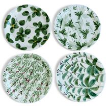 Erbe Assorted Salad Plates Set of 4 - VIETRI 8.75&quot; Wonderful Condition F... - €135,02 EUR