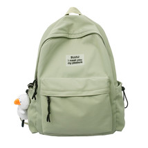 Waterproof Travel Backpack Women  Pendant Color Contrast Girls School Bag Fashio - £42.97 GBP