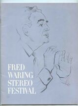 Fred Waring &amp; His Pennsylvanians Fred Waring Stereo Festival Program 1950's - $13.86