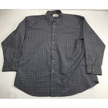 Eagle Crest Men&#39;s Plaid Button-Down Shirt Large L 80% Polyester 20% Cott... - £10.07 GBP