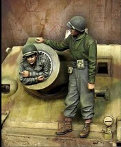 1/35 2pcs Resin Model Kit US Army Soldiers Tank Crew no tank WW2 Unpainted - £8.66 GBP