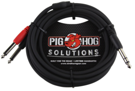 Pig Hog - PYIC10 - Stereo TRS Male to Dual Mono TRS Male Cable - 10 ft. - £12.73 GBP