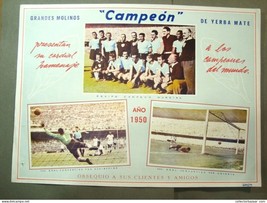 Uruguay 1950 Soccer FIFA world cup original Poster Final match Scorer ch... - $164.50
