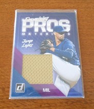 2018 Panini Donruss - Promising Pros Materials #PPM-JL Jorge Lopez - $7.47