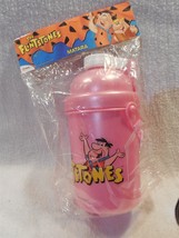 Flintstones 2006 Pink Plastic Canteen w/Strap Fred Flintstone From Turkey MIP - £7.93 GBP