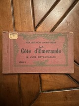 Vintage French Postcards Collection Artistique La Cote d&#39;Emeraude 12 Detachables - £7.48 GBP