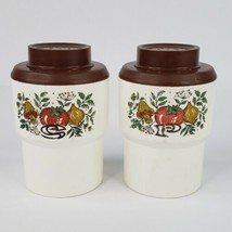 Vintage Sterilite Salt Pepper Shakers Spice of Life Gourmet Garden 1970s Prop - £11.68 GBP