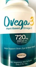 Ovega-3 Plant Based Omega-3 720 mg 180 Softgels EXP 01/2026 - £25.59 GBP