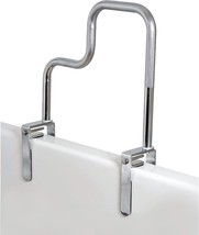 Carex Tri-Grip Bathtub Rail With Chrome Finish - Bathtub Grab Bar Safety Bar For - £41.55 GBP