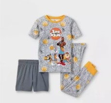 Boys&#39; Space Jam 3pc Snug Fit Pajama Set - Gray. Size 4. New With Tags. C - £8.97 GBP