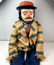 Vintage Emmett Kelly Ventriloquist Puppet Talking Clown 30&quot; Juro Novelty USA - £65.90 GBP