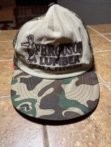 Vtg Ferguson Lumber Snap Back Hat Trucker Foam Mesh Back Camouflage Made... - £15.09 GBP