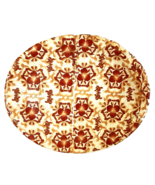 Vtg Vertex Restaurantware Oval Serving Platter Multi Color Chinoiserie 1... - $23.29 CAD