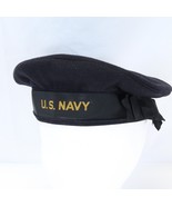 US Navy Flat Hat Wool Beret WWII ERA 1939 - 1945 Size 7 Donald Duck - £74.19 GBP