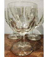 Vintage Goblets Clear Heavy Thick Glass Thumprint Ice Cream Sundae Goble... - $24.65