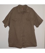 5XLT / XXXXXLT ~ MEN&#39;S SHIRT ~ LIGHT BROWN / TAN COTTON ~ VGC ~ SHORT SL... - $23.75