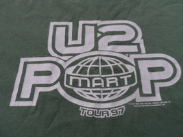 U2 Green Vintage Popmart 1997 Tour T-Shirt XL Made In USA 100% Cotton Bo... - £39.00 GBP