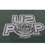 U2 Green Vintage Popmart 1997 Tour T-Shirt XL Made In USA 100% Cotton Bo... - $49.50