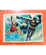 1966 Batman Trading Card Topps Blue Bat 41B Aquatic Attack Card EX+ - £13.94 GBP
