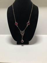 Handmade Artisan Ruby and Heart Pendant Marie&#39;s Repurposed.  #24084 - £38.87 GBP