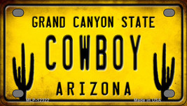 Arizona Cowboy Novelty Mini Metal License Plate Tag - £11.75 GBP