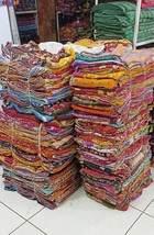 Wholesale Lot Vintage Kantha Quilt, Indian Sari Quilt Kantha Throw Blanket - $2.98+