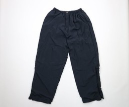 Vintage 90s Goretex Mens XL Blank Waterproof Wide Leg Rain Pants Navy Blue USA - £42.80 GBP