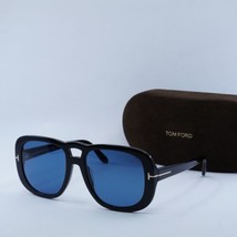 TOM FORD FT1012 01V Shiny Black / Blue 56-19-140 Sunglasses New Authentic - $175.86