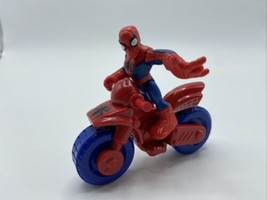 Imaginext Playskool Marvel Superhero Squad Spiderman Figure &amp; Motorcycle Kid Toy - £6.03 GBP