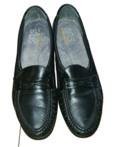 SAS Tripad 11S Comfort Foot Bed Black Leather Upper Wedge Heel Loafers - £20.07 GBP
