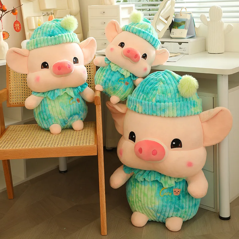 Kawaii Pig With Hat Lovely Piggy Girl Hug Pillow for Kids - $66.91