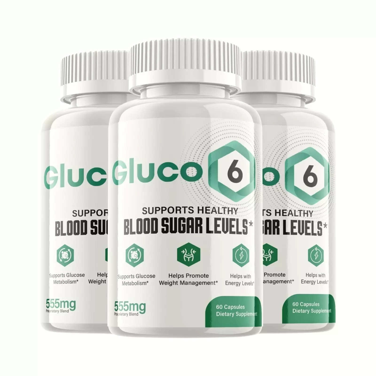 3-Pack Gluco6 Blood Pills - Gluco 6 Supplement for Blood Sugar Support- ... - $75.85