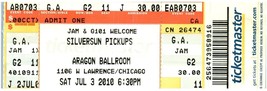Silversun Pickups Ticket Stub July 3 2010 Aragon Ballroom Chicago Illinois - £12.62 GBP