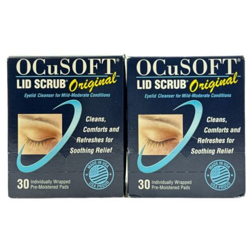 OCuSOFT Lid Scrub Original Eyelid Cleanser, 30 Count (Pack Of 2) EXPIRES 04/2026 - $24.74