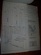 1940 JEFFERSON HEIGHTS PITTSFORD NY HILLTOP COUNTRY ESTATES MAP - $9.89