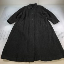 Vintage Regency Camel Hair Coat Womens 10 Charcoal Gray Fuzzy Button Front - $167.94