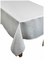 Magic Christmas White/Silver Table Cloth 53&quot; x 88&quot; - £28.32 GBP