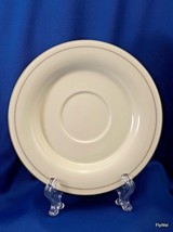 Lenox For the Grey Saucer 6.38in Cream Chinastone Gray Ring - $15.75