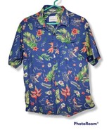 Paper Denim &amp; Cloth PD&amp;C Blue Floral Surf Hawaiian Button Up Shirt Large... - £12.63 GBP