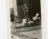 Woman Standing in Store Show Room Window Black and White Photo - £13.95 GBP