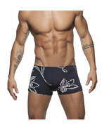 Men&#39;s Printed Low-Rise Swim Boxers with Drawstring – Quick-Dry Nylon, Eu... - £19.91 GBP