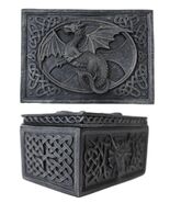 Ebros Celtic Knotwork Moon Dragon Voyage Decorative Jewelry Trinket Box 5&quot;L - €21,45 EUR