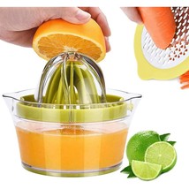 Citrus Lemon Orange Juicer Manual Hand Squeezer With Built-In Measuring Cup And  - £26.54 GBP