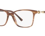 BVLGARI Eyeglasses BV4203 5240 Striped Brown Frame W/ Clear Demo Lens - $188.09