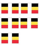 30' Belgium String Flag Party Bunting Has 30 Belgian 6"x9" Polyester Ban... - $17.95